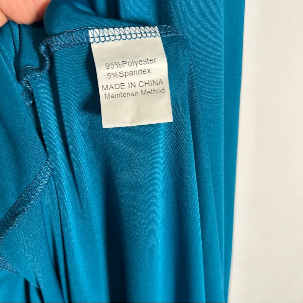 ANRABESS Teal Blue Maxi Dress | High Slit | Wedding Guest | Size S NWT - Picture 10 of 11